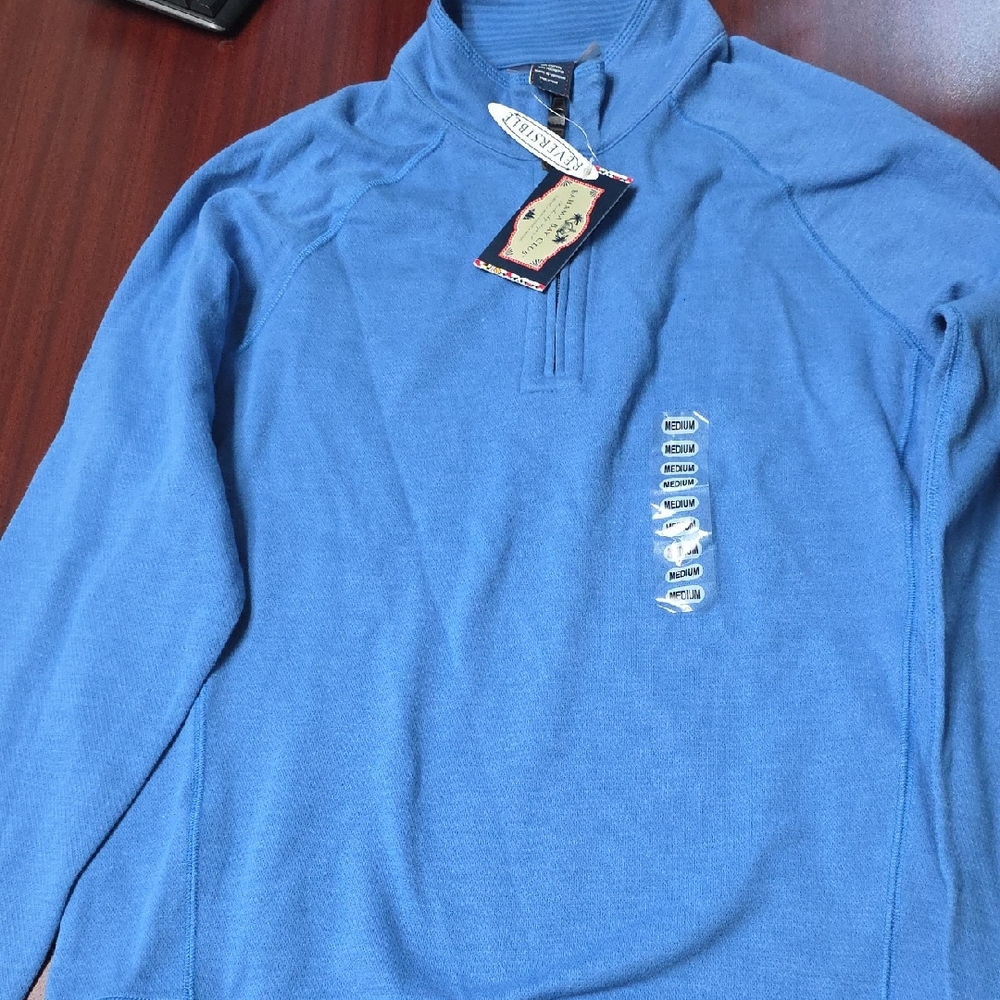 Men's Blue Zip-Up Sweater